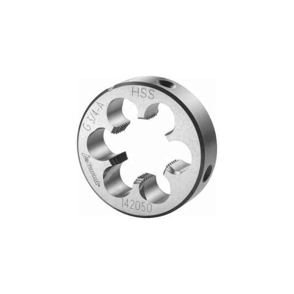 Garant 3/4in-14 HSS Round Die, for Whitworth Pipe Threads, Closed/Pre-Slit Form 142050 G3/4 - main